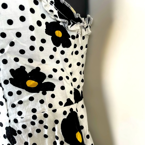 Urban Outfitters Polka Dot Floral Maxi Dress with Smocked Back - Size XS - Picture 11 of 14